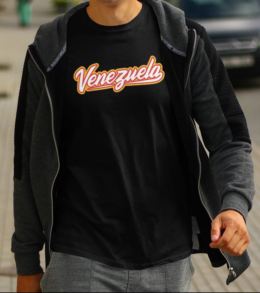 Venezuela Baseball 2026 Retro Style Script T-Shirt