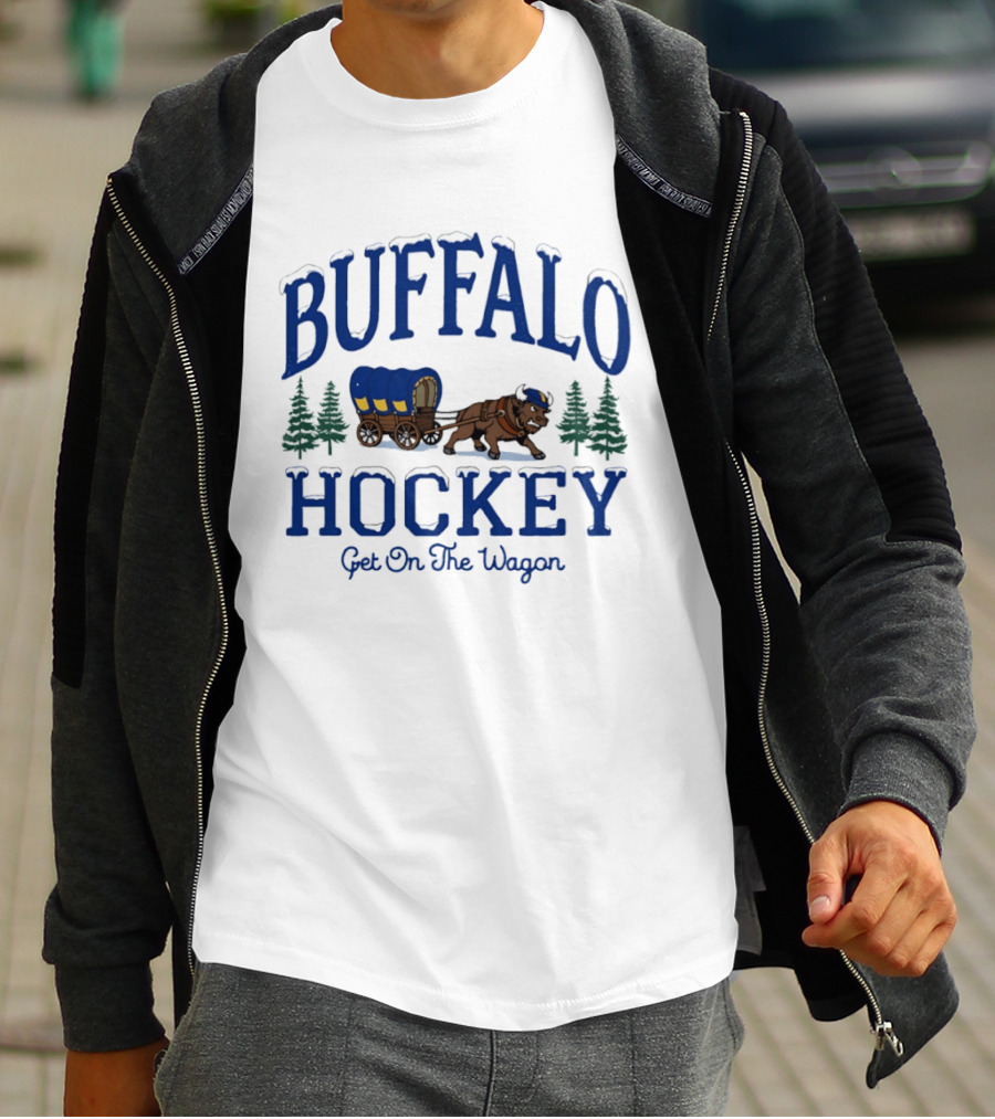 Buffalo Hockey Get On The Wagon Wild West T-Shirt
