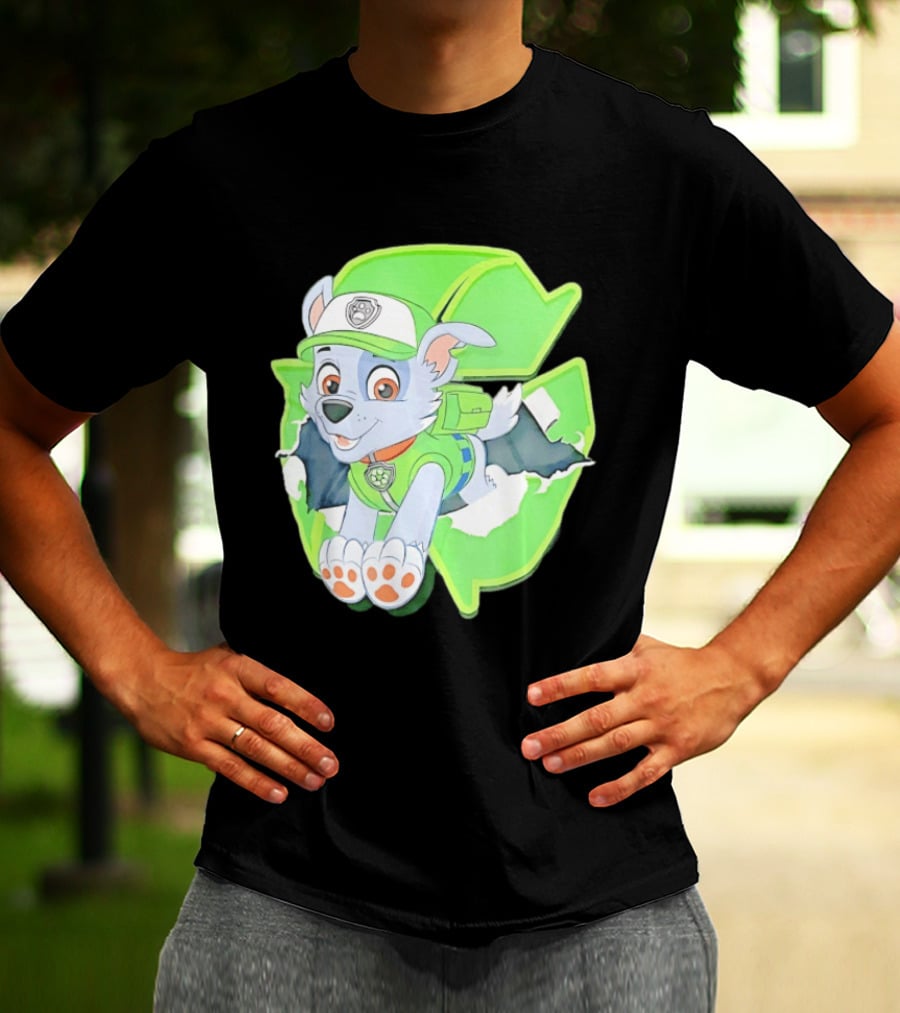 Bought Myself A Rocky Recycle Adventure Paw Patrol Rocky Puppy Patrol Green Eco Friendly T-Shirt