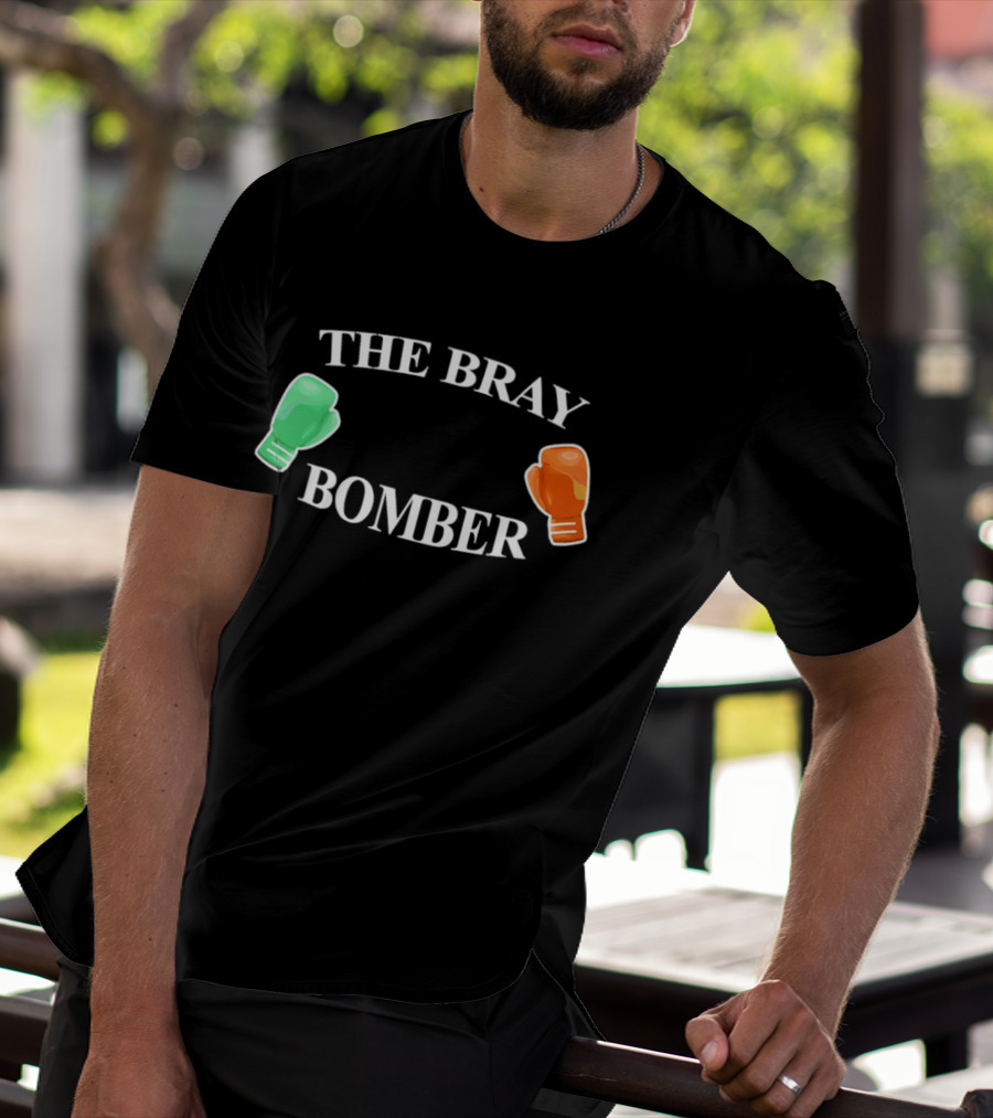 The Bray Bomber Boxing Gloves Green Orange T-Shirt