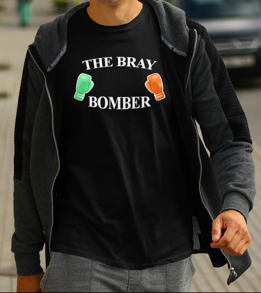 The Bray Bomber Boxing Gloves Green Orange T-Shirt