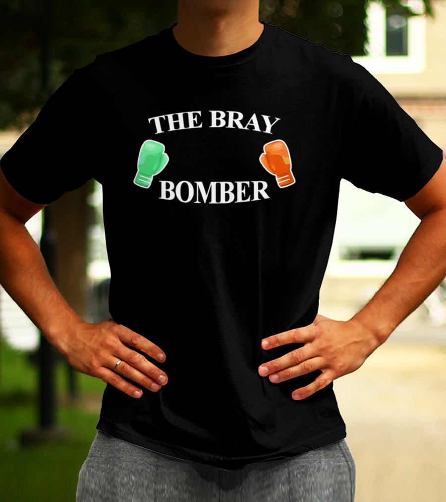 The Bray Bomber Boxing Gloves Green Orange T-Shirt
