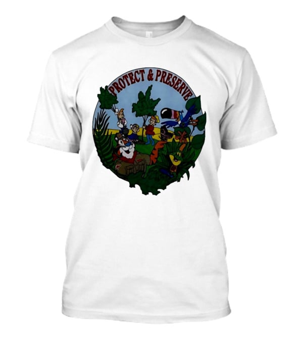 1993 Kelloggs Tony The Tiger Protect Preserve Environmentalist Kids Nature T-Shirt