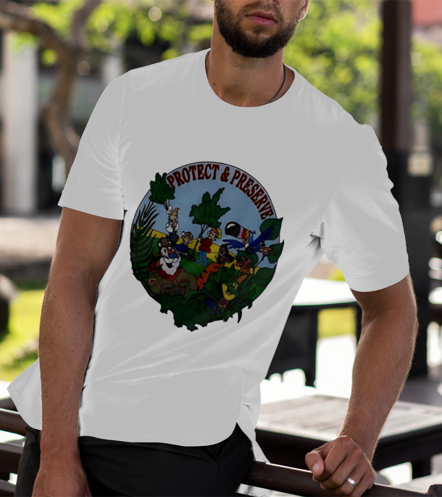 1993 Kelloggs Tony The Tiger Protect Preserve Environmentalist Kids Nature T-Shirt