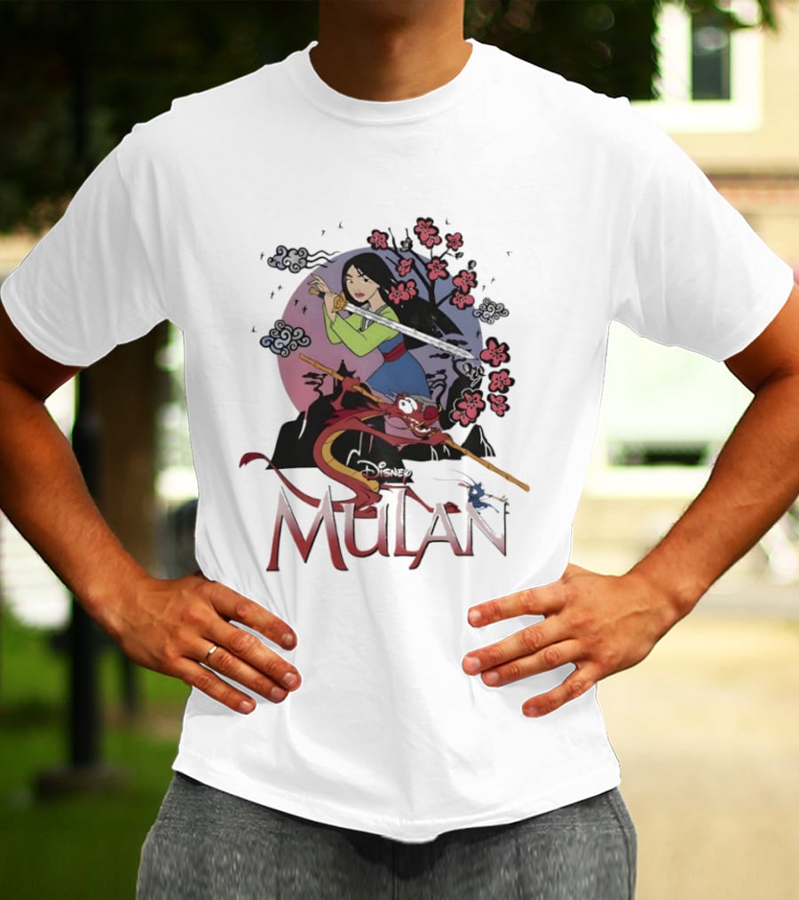 Disney Mulan Mushu Cherry Blossom Scene T-Shirt