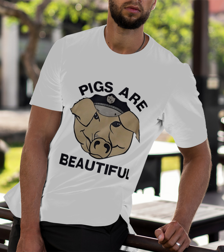 Pigs Are Beautiful DPD Badge Pig Officer T-Shirt