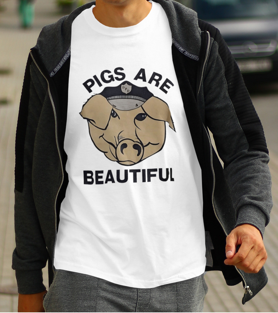 Pigs Are Beautiful DPD Badge Pig Officer T-Shirt