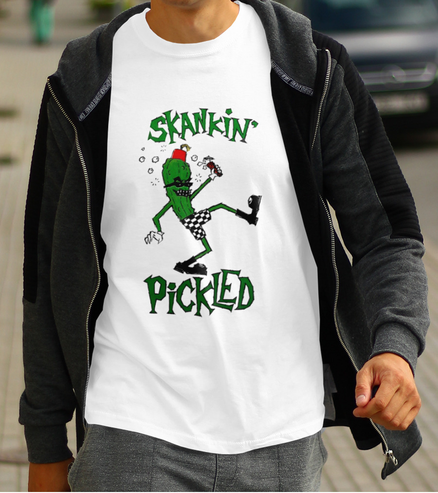 Skankin' Pickle Dancing Cartoon Character Fun Novelty T-Shirt