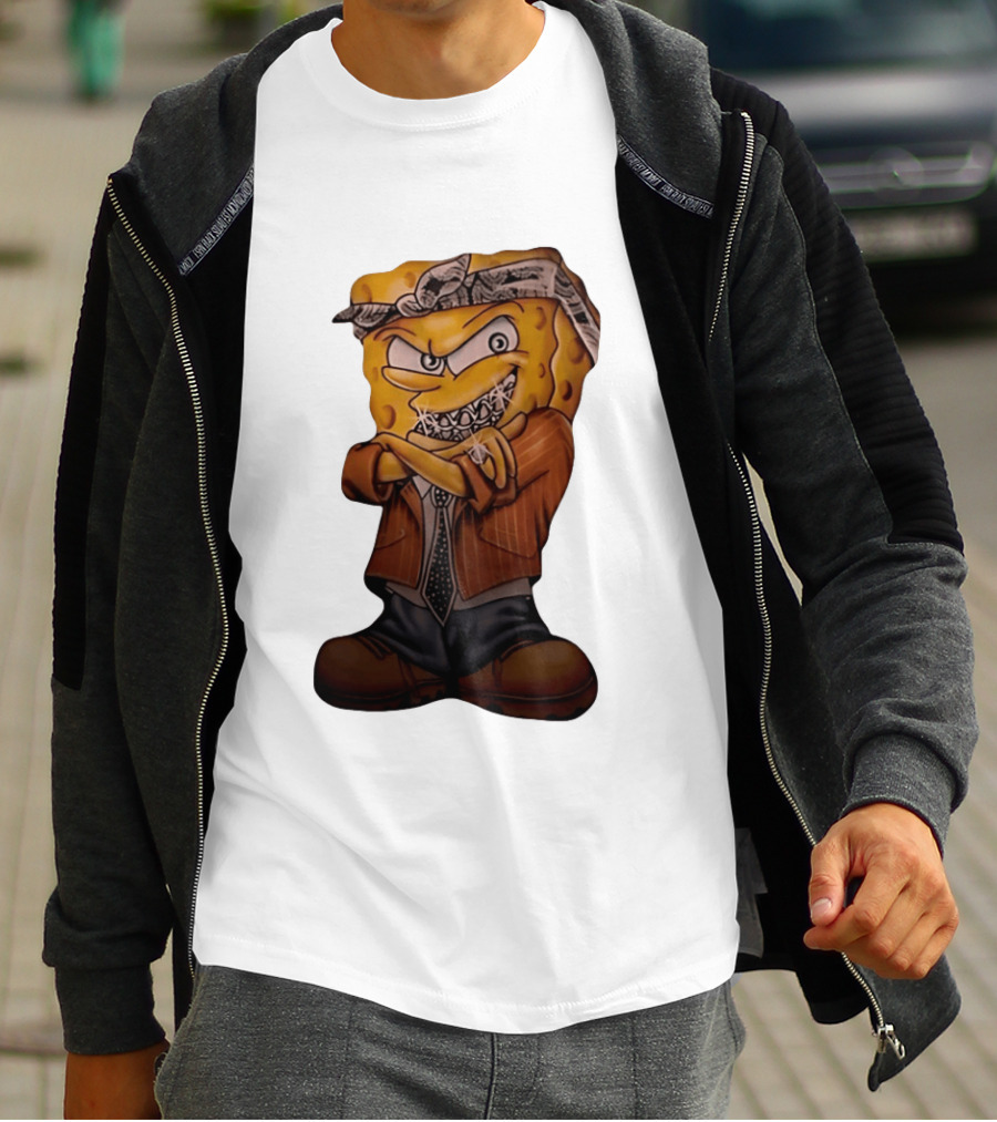 SquarePants Registered Flex Offender Gangster With Bandana And Bling T-Shirt