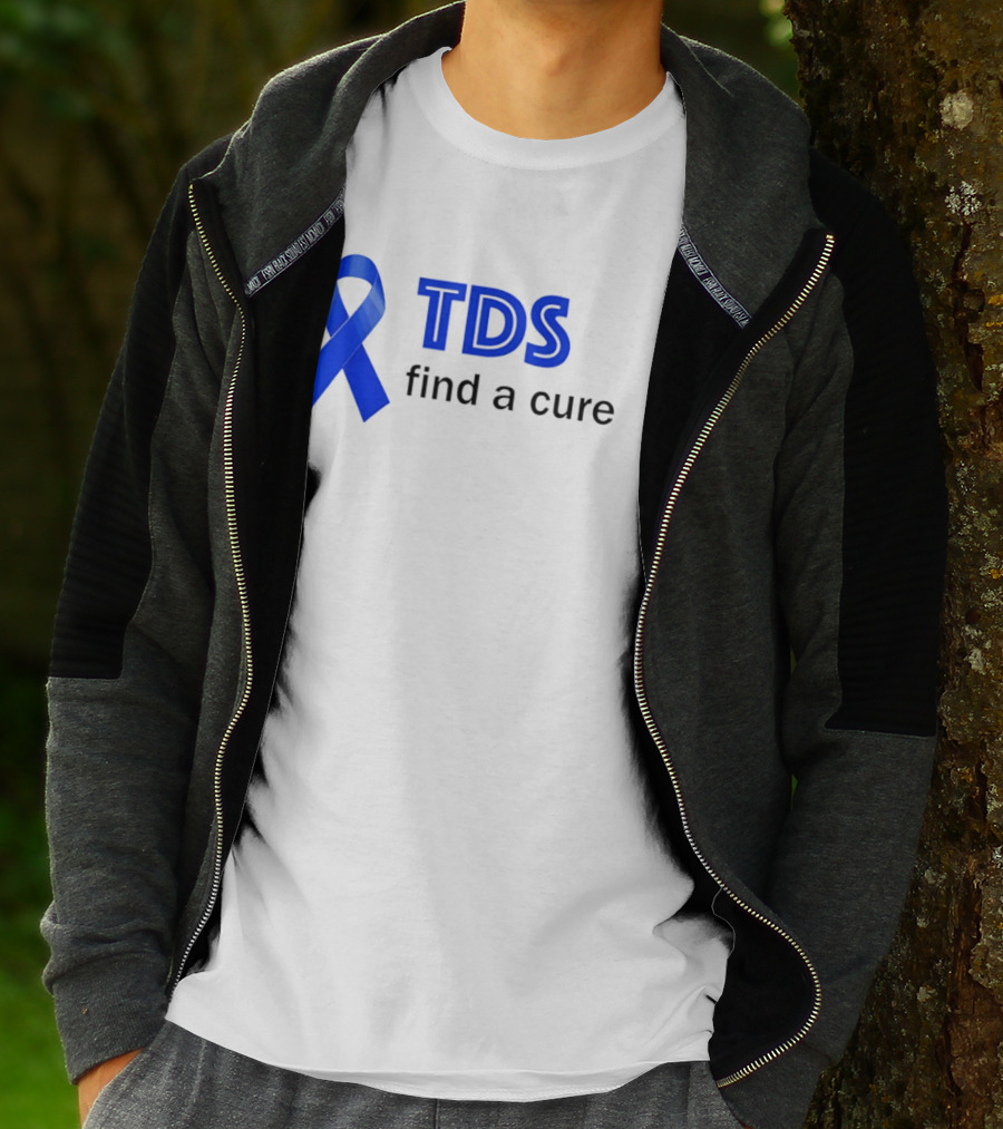 TDS Find A Cure Blue Ribbon Awareness T-Shirt