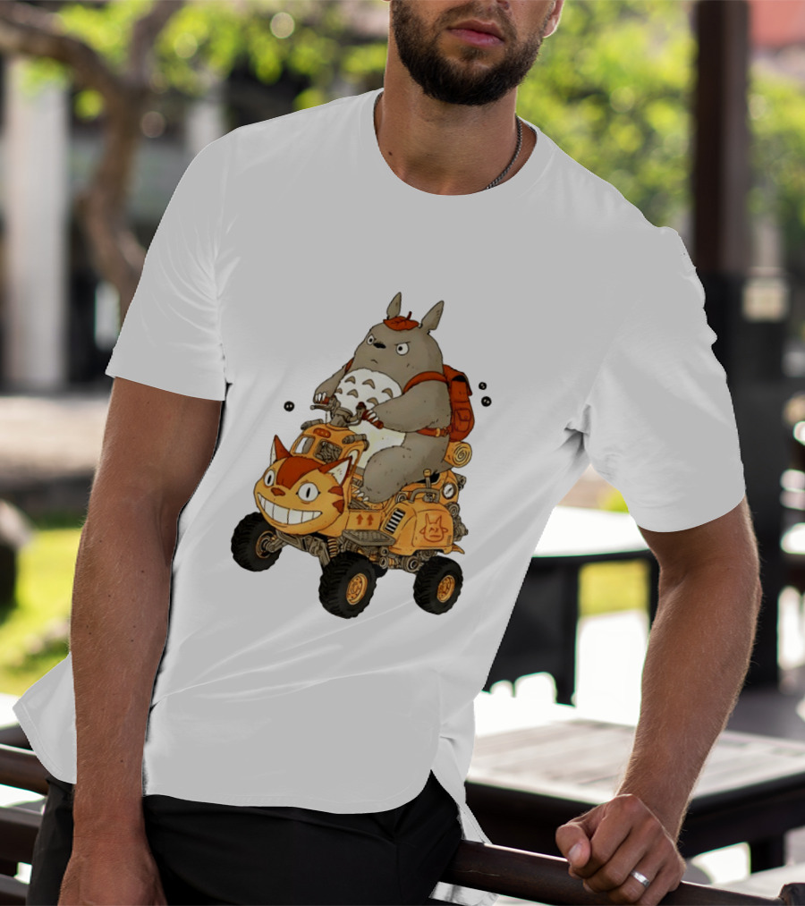 Totoro Catbus Forest Spirit Off Road Adventure T-Shirt