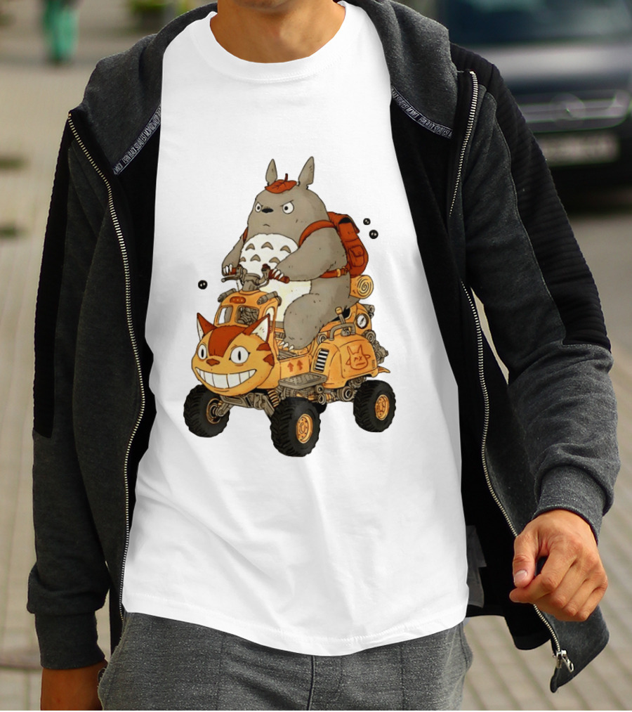 Totoro Catbus Forest Spirit Off Road Adventure T-Shirt