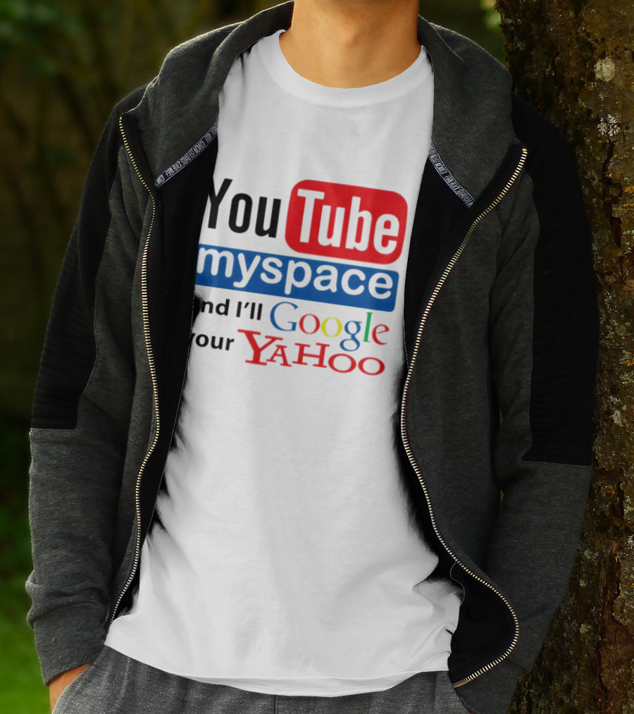 YouTube Myspace Google Yahoo Internet Humor Retro Tech T-Shirt
