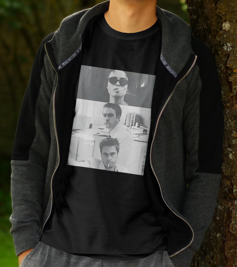 Brad Pitt Edward Norton Marla Film 1999 Smoking Scenes T-Shirt