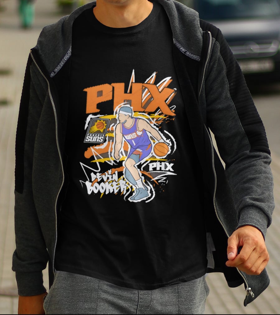 Phoenix Suns Devin Booker PHX Basketball Player T-Shirt