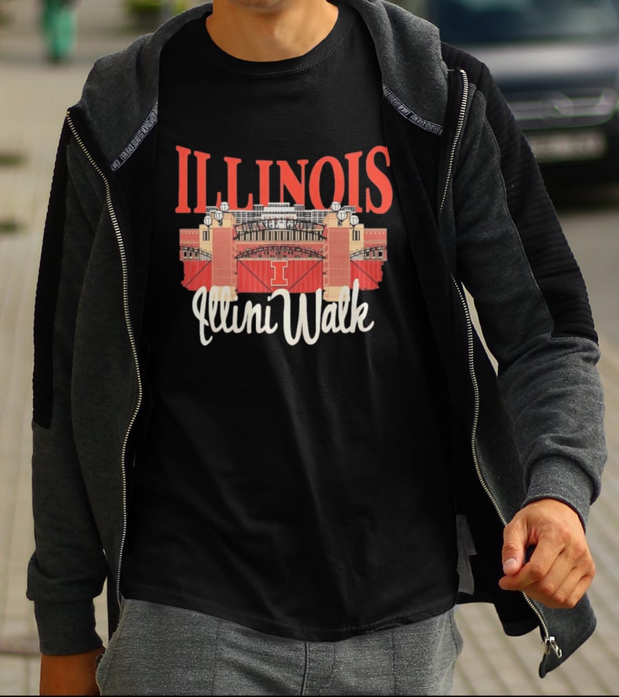 Illinois Illini Walk Memorial Stadium Gates T-Shirt