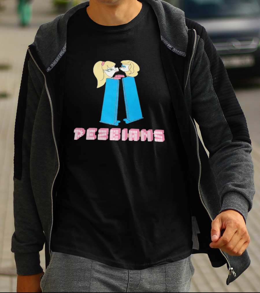 Pesbians Blonde Couple Kissing Meme Pez Dispenser T-Shirt