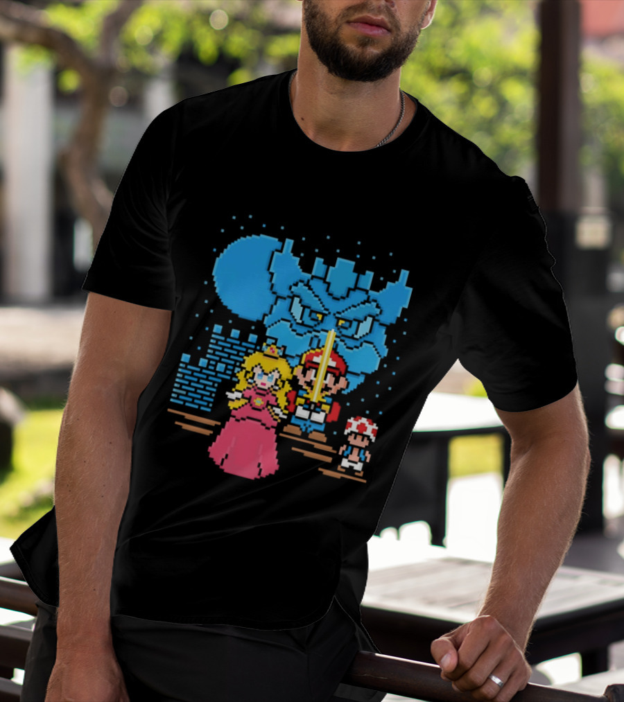 Super Mario Bros Star Wars Crossover With The Brothers Hildebrandt Pixel T-Shirt