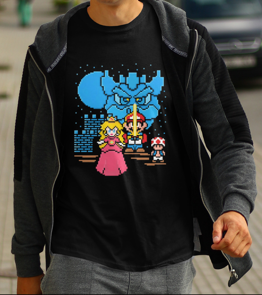 Super Mario Bros Star Wars Crossover With The Brothers Hildebrandt Pixel T-Shirt