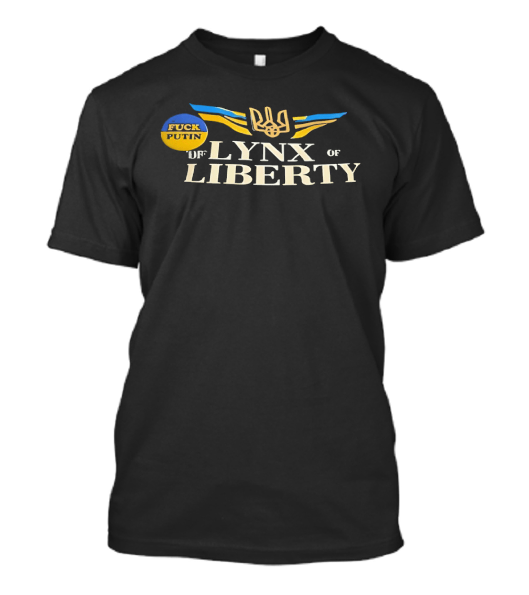 Lynx Of Liberty Ukraine Trident Wings And Anti Putin T-Shirt