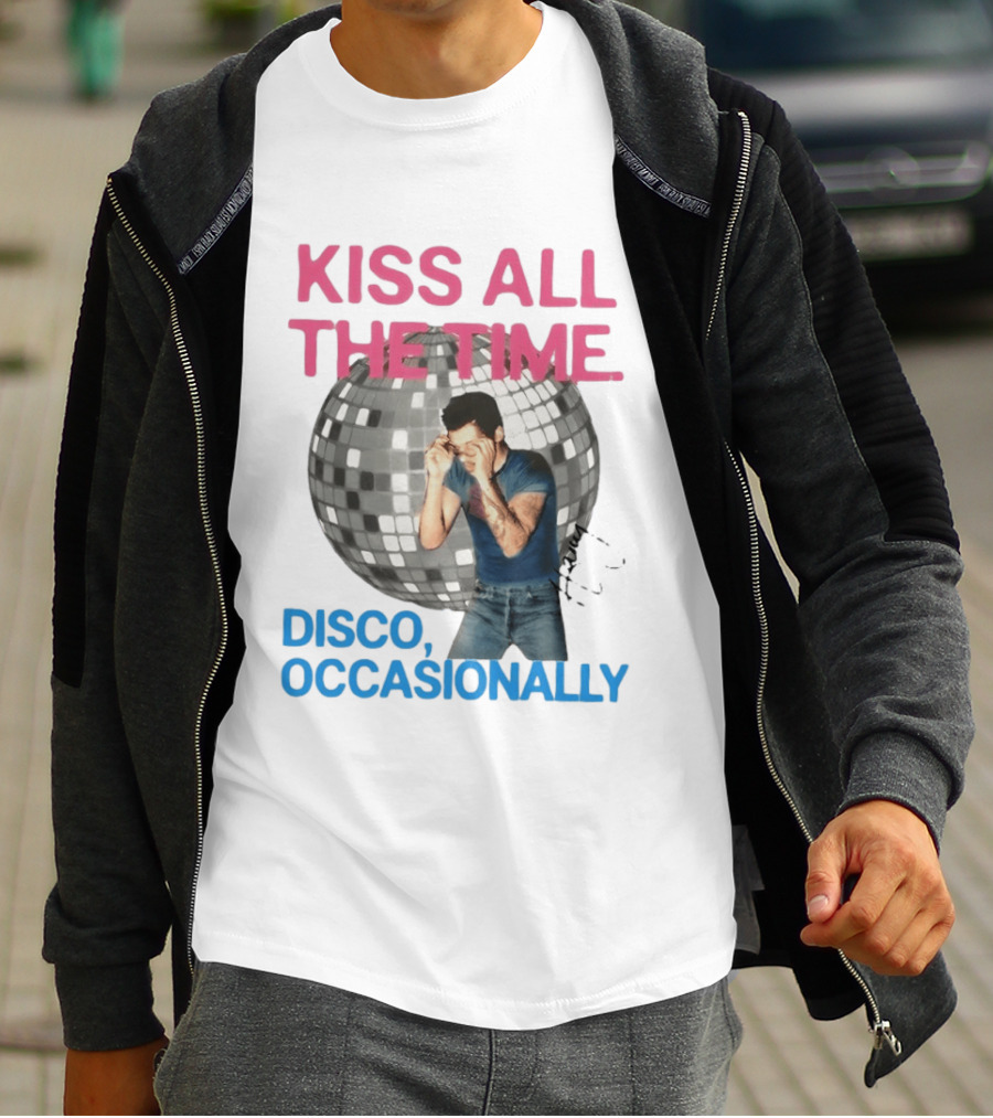 Kiss All The Time Disco Occasionally Retro Style Music Dance T-Shirt