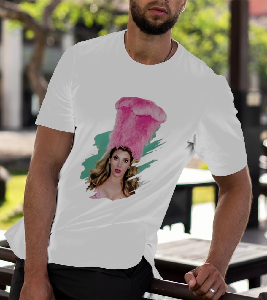 Maren Wade Showgirl Confessions Pink Feather Headdress T-Shirt
