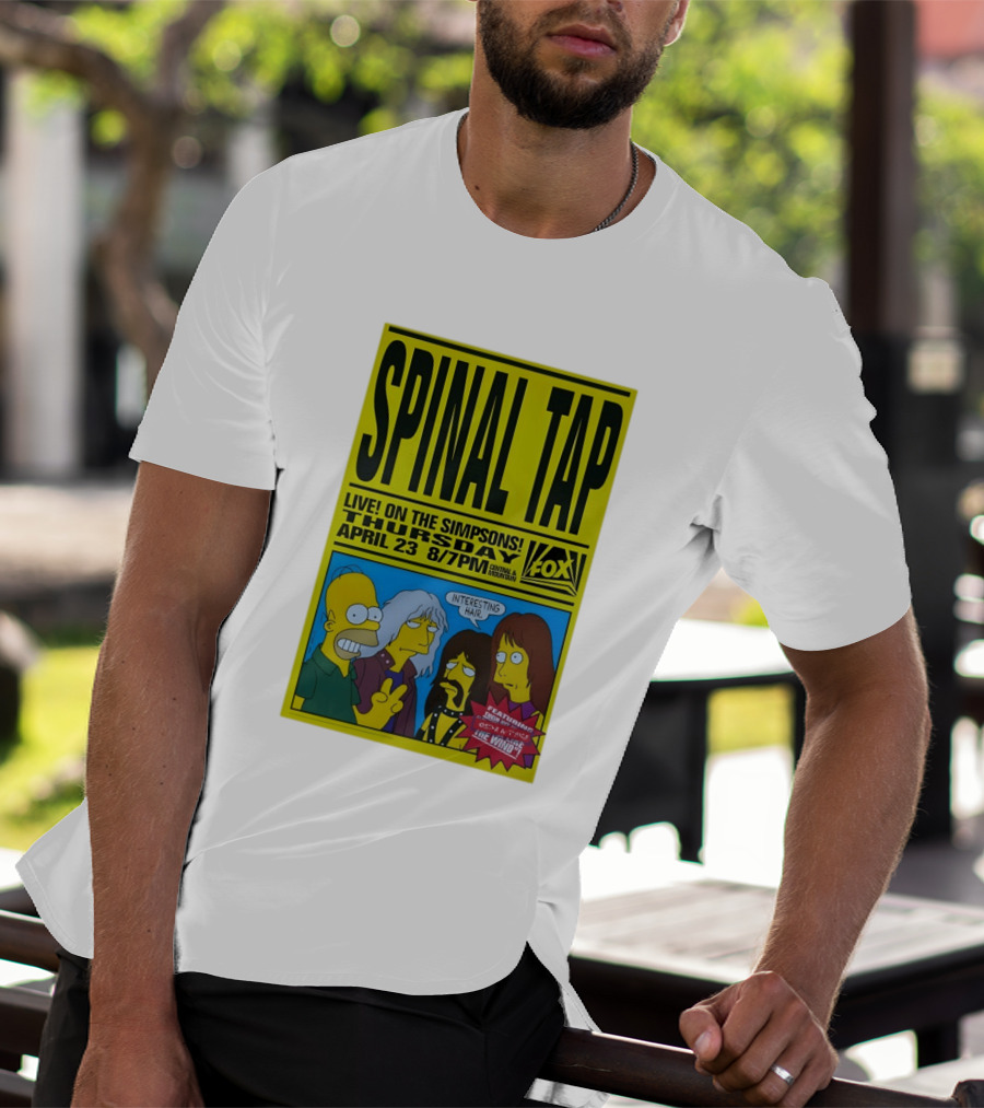 Spinal Tap Live On The Simpsons Thursday April 23 Fox 8 7pm With Interesting Hair T-Shirt