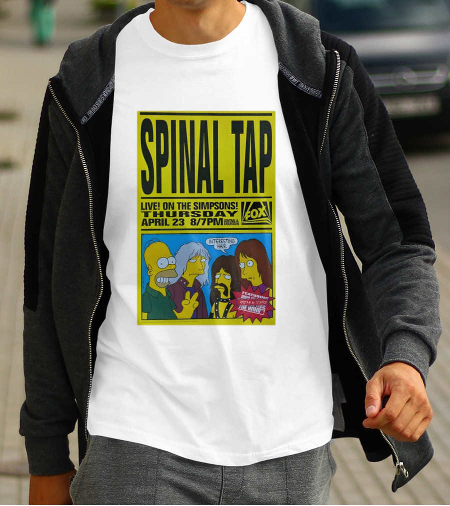 Spinal Tap Live On The Simpsons Thursday April 23 Fox 8 7pm With Interesting Hair T-Shirt