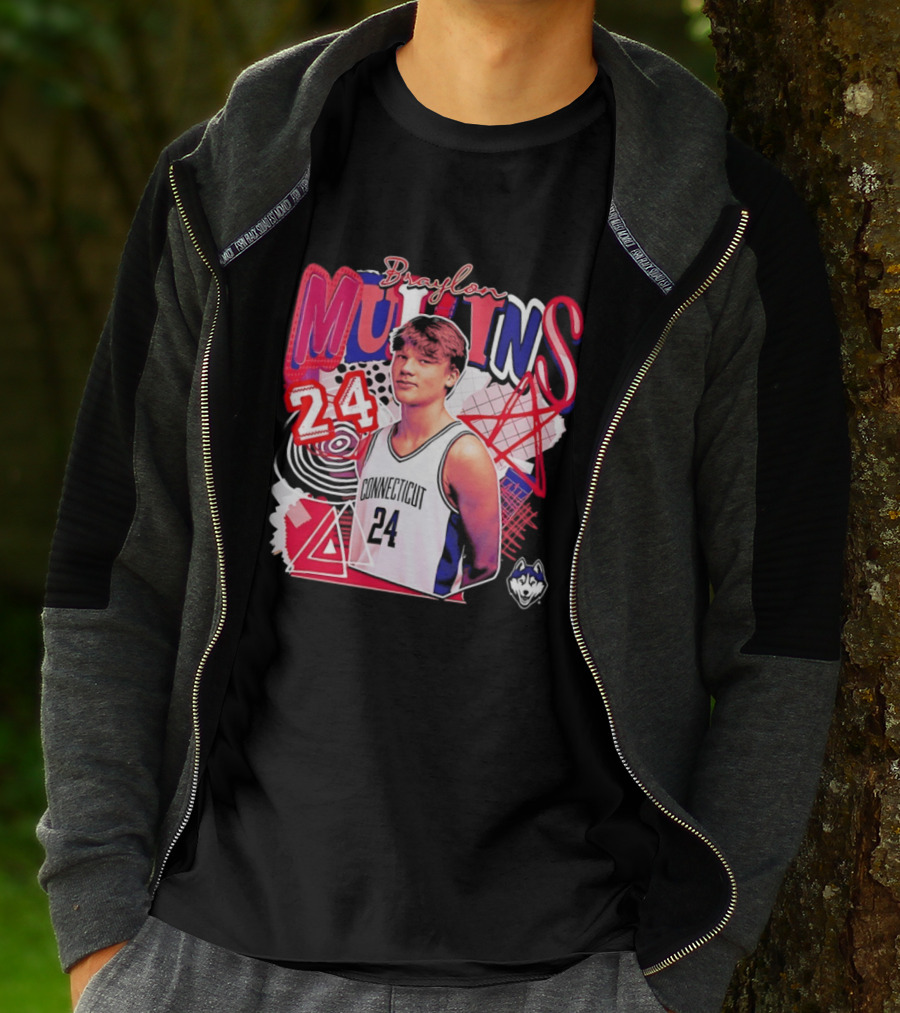 Braylon Mullins UConn Huskies Basketball 24 Collage T-Shirt