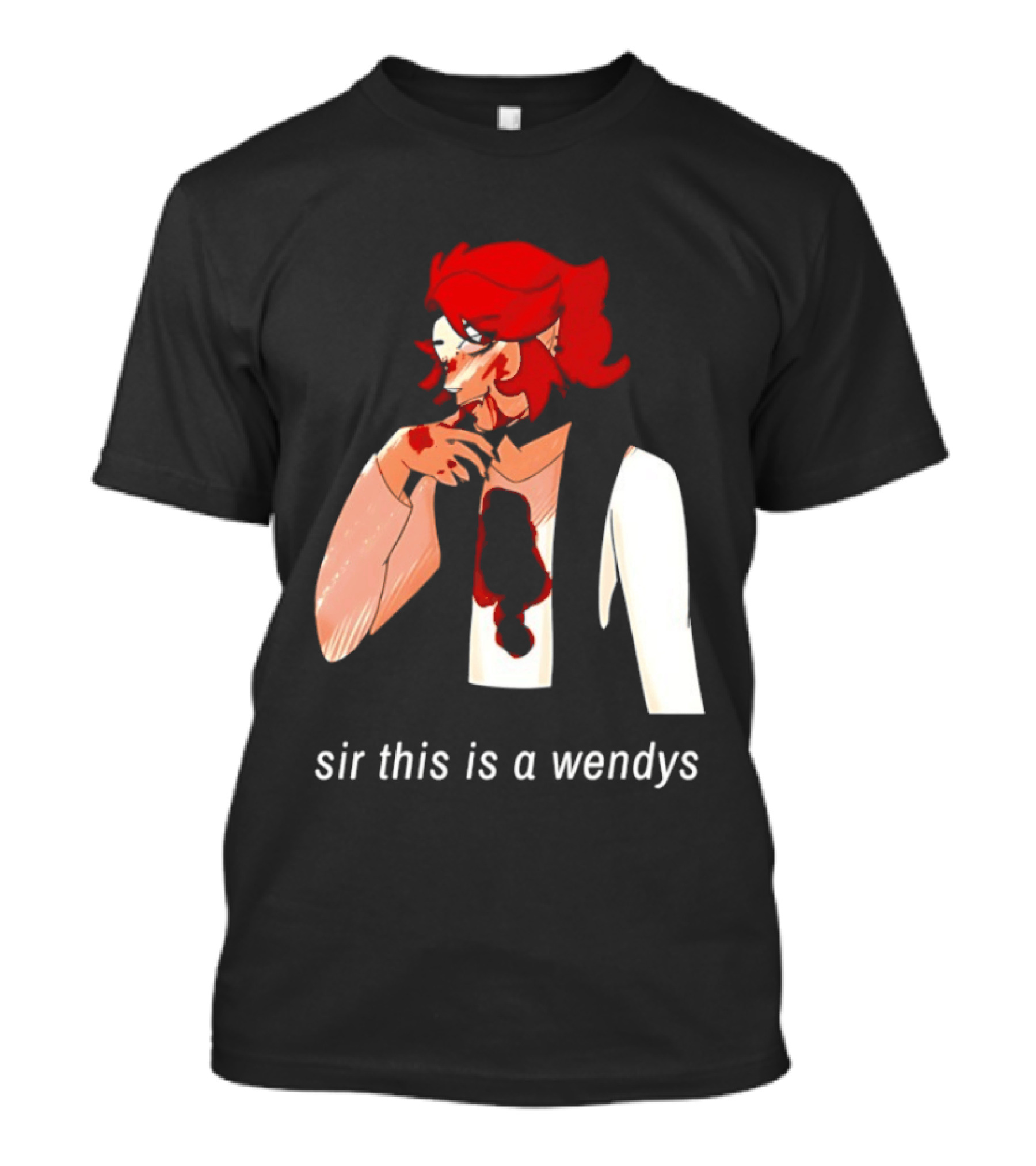 Sir This Is A Wendys Red Haired Character With White T-Shirt
