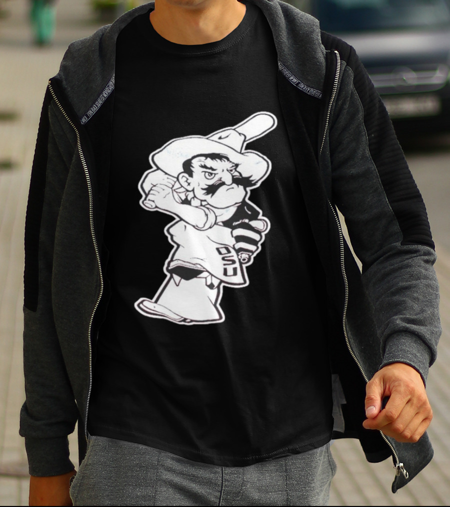 Pistol Pete Pitching OSU Cowboy Baseball T-Shirt