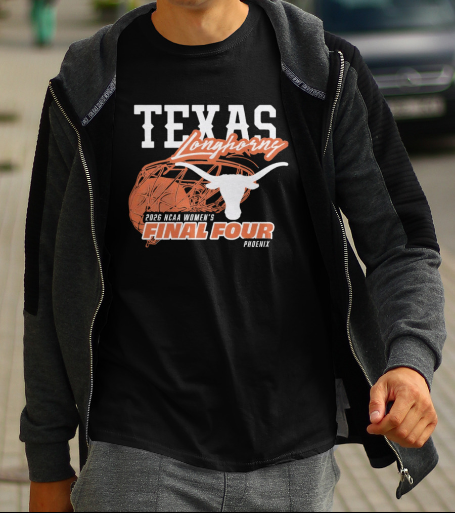 Texas Longhorns 2026 NCAA Women's Final Four Phoenix Basketball T-Shirt