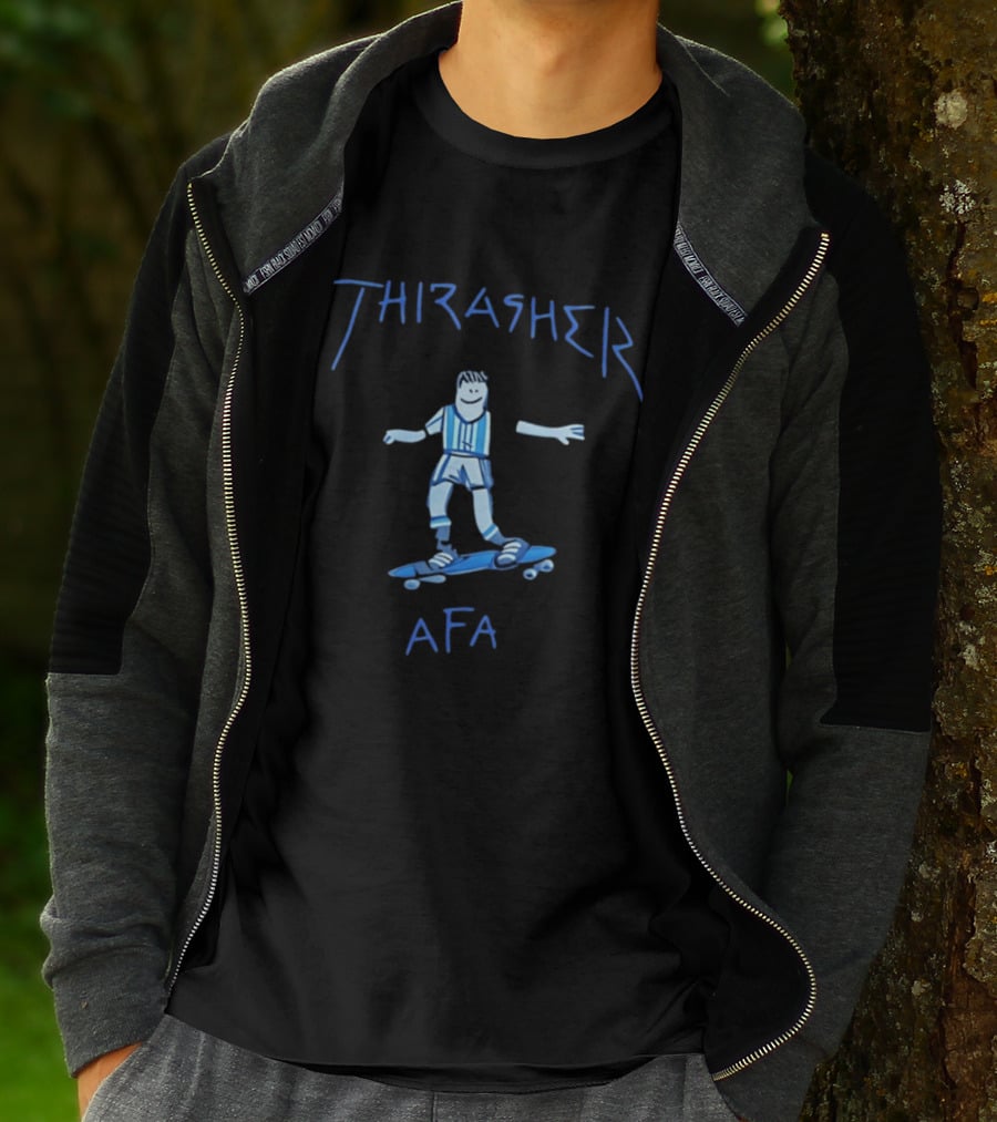 Thrasher Gonz AFA Skateboarder Cartoon T-Shirt
