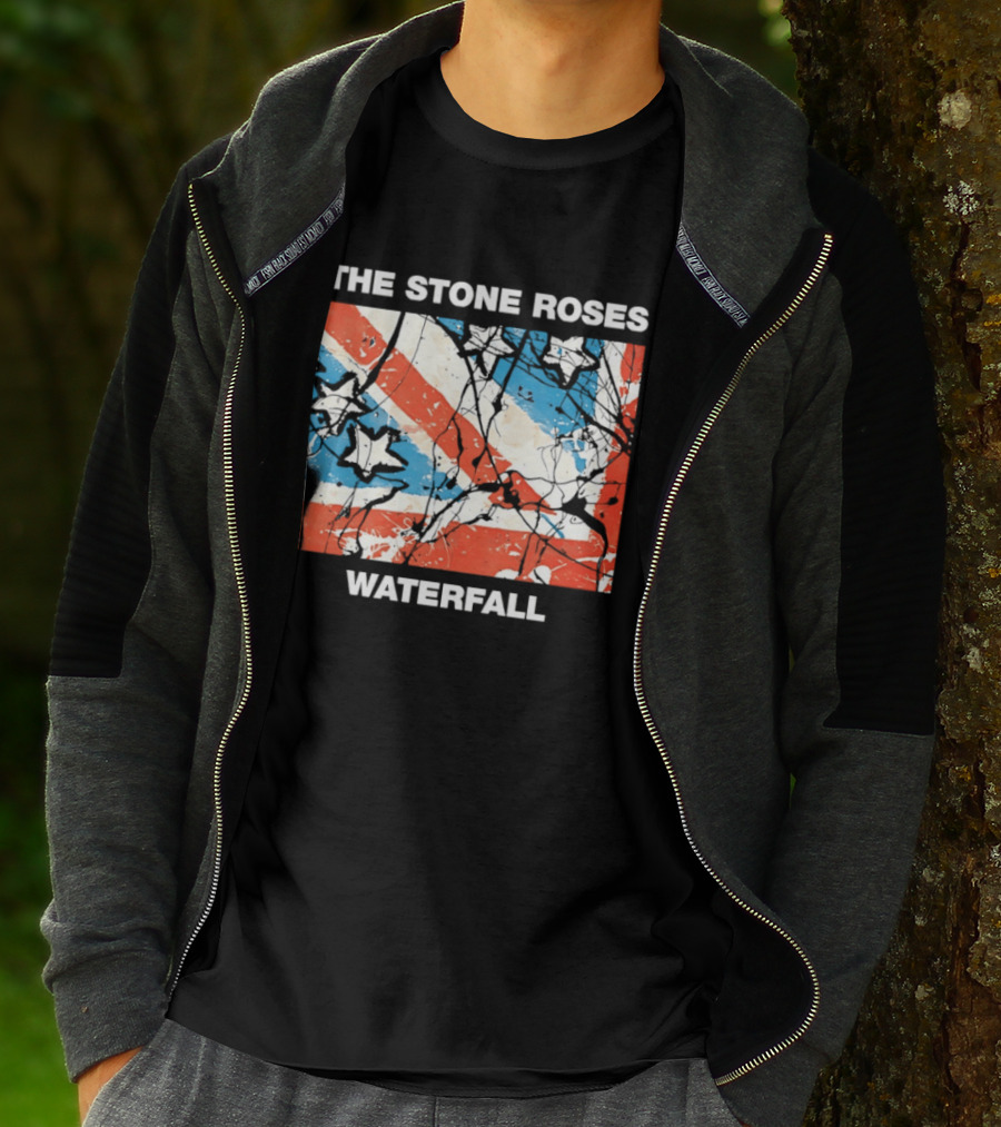 The Stone Roses Waterfall Flag Stars Union Jack T-Shirt
