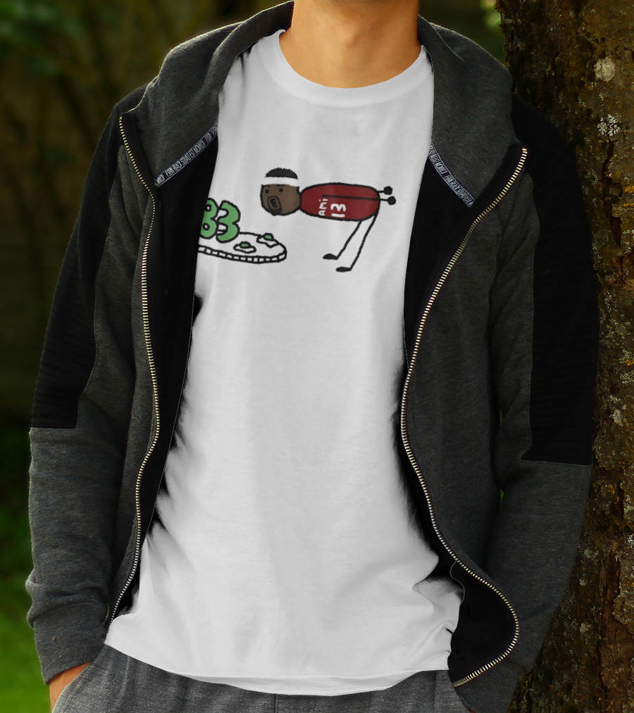 Bam Adebayo Miami Heat Player Art With Number 83 T-Shirt