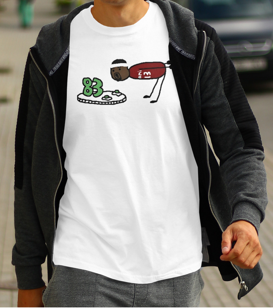 Bam Adebayo Miami Heat Player Art With Number 83 T-Shirt