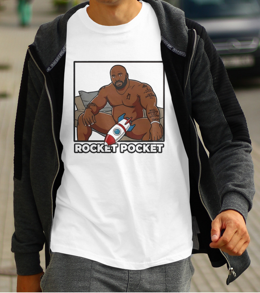 ROCKET POCKET Barry Wood Cartoon T-Shirt