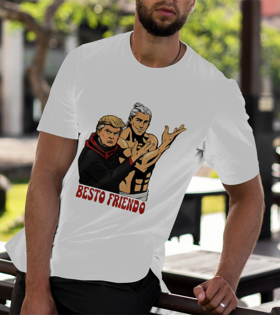 Besto Friendo Trump Anime Crossover Meme T-Shirt