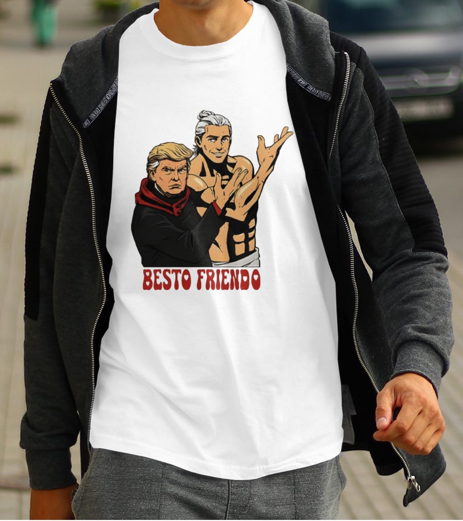 Besto Friendo Trump Anime Crossover Meme T-Shirt