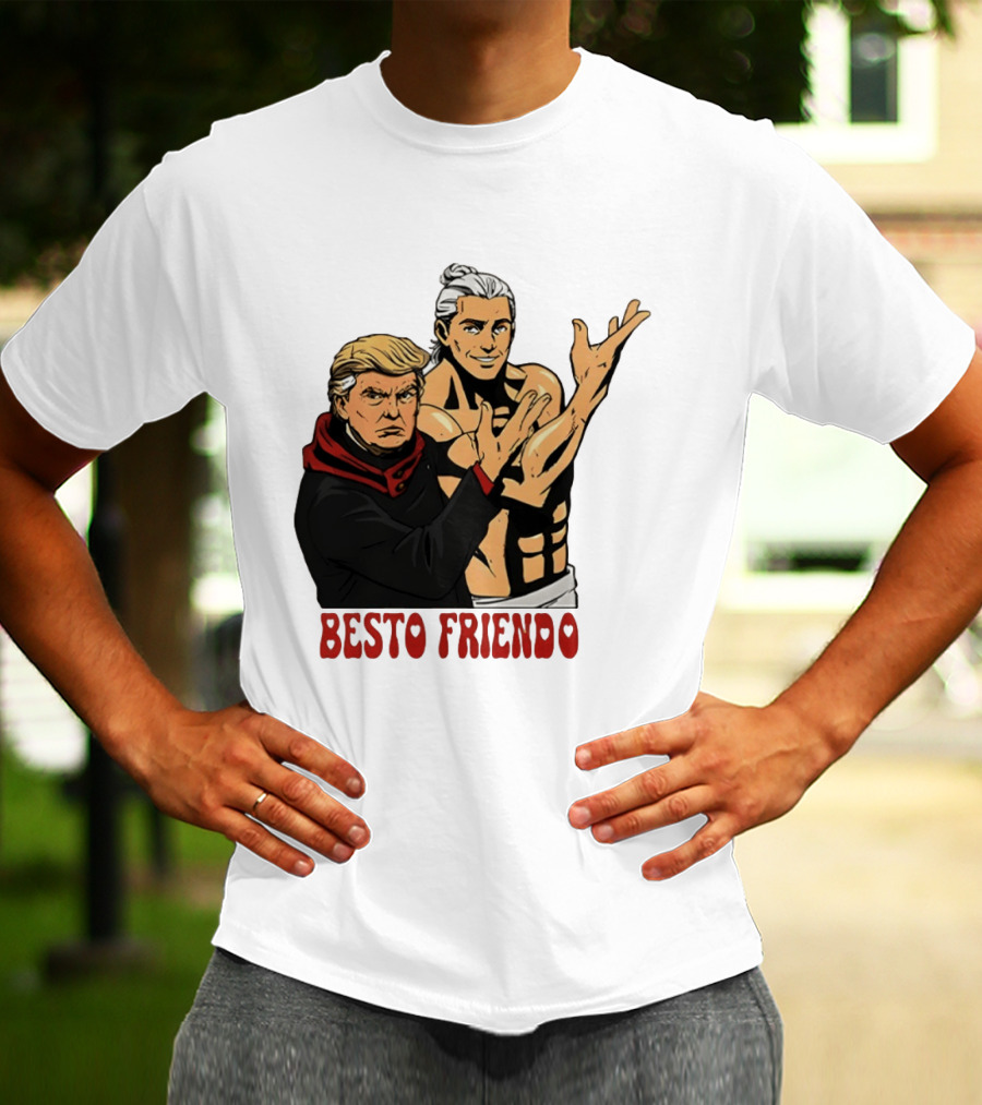 Besto Friendo Trump Anime Crossover Meme T-Shirt