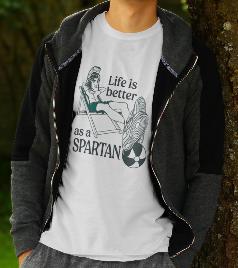 Michigan State Spartans Life Is Better As A Spartan Beach Relaxation T-Shirt