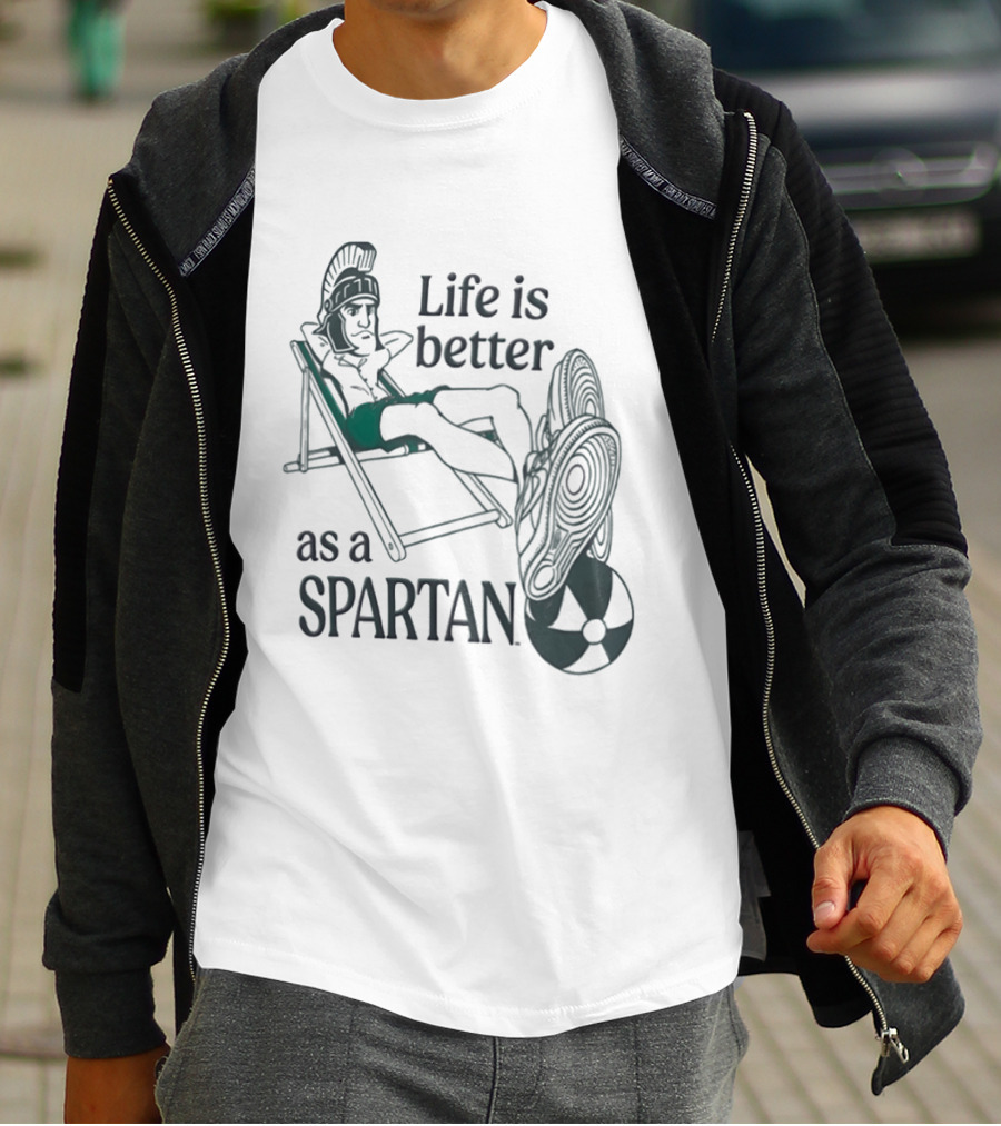 Michigan State Spartans Life Is Better As A Spartan Beach Relaxation T-Shirt