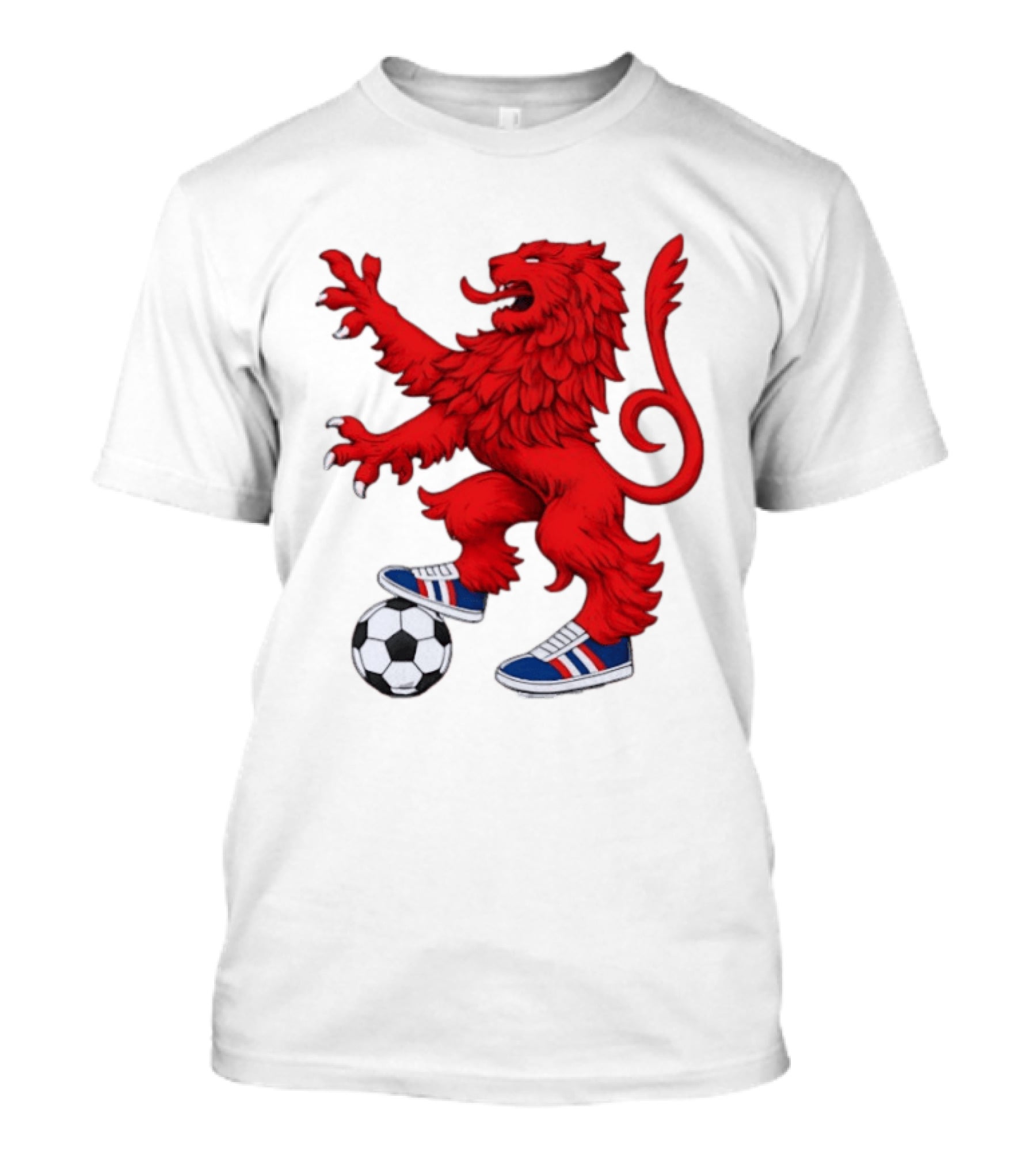 Every Other Saturday Rangers FC Red Lion Mascot Soccer Shoes T-Shirt