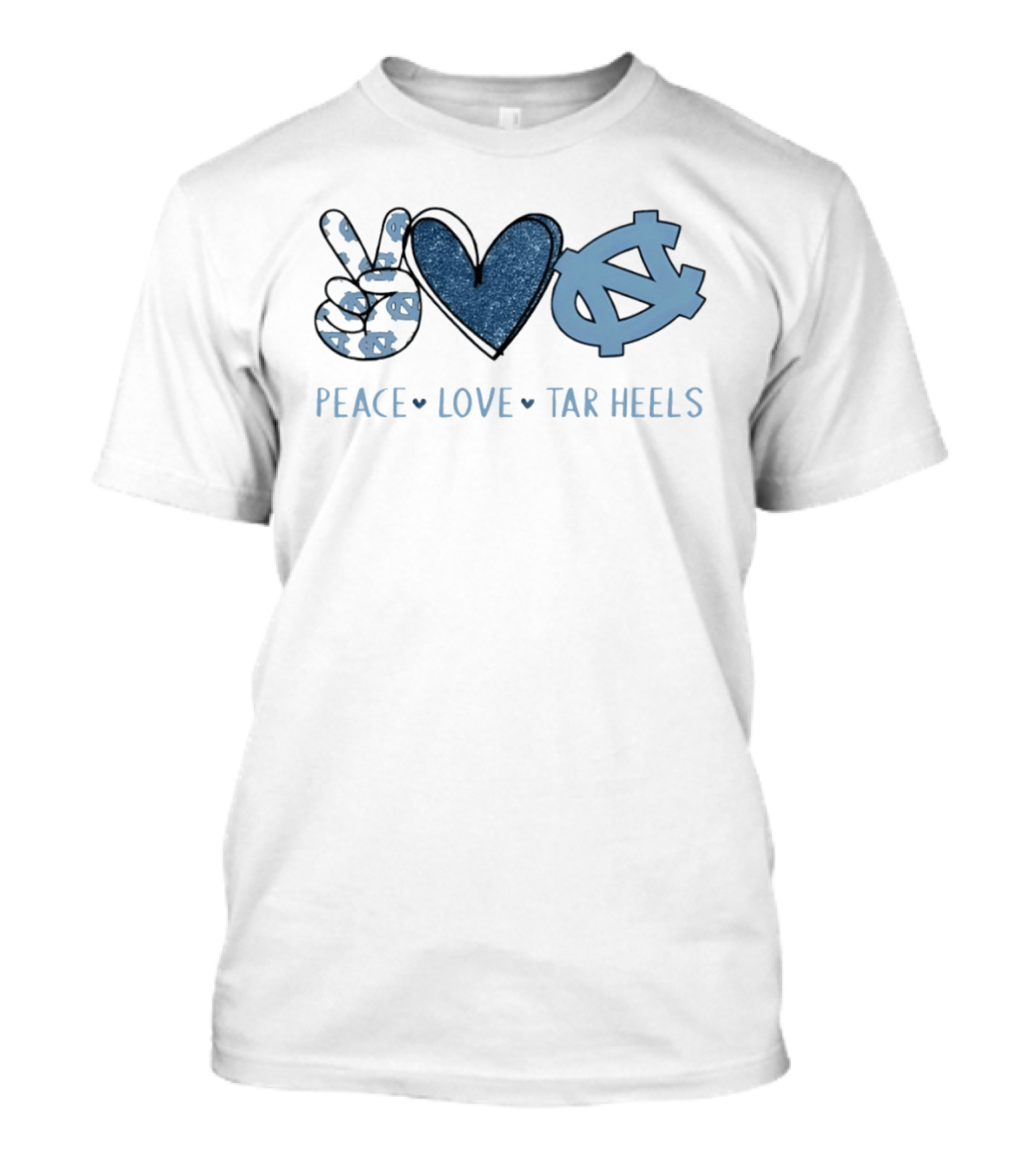 Peace Love North Carolina Tar Heels 2026 T-Shirt