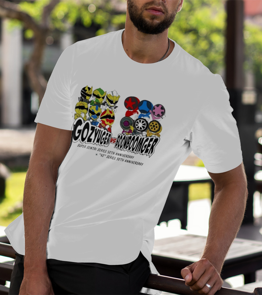 Gozyuger Vs Boonboomger Super Sentai Series 50th Anniversary Celebration Characters T-Shirt