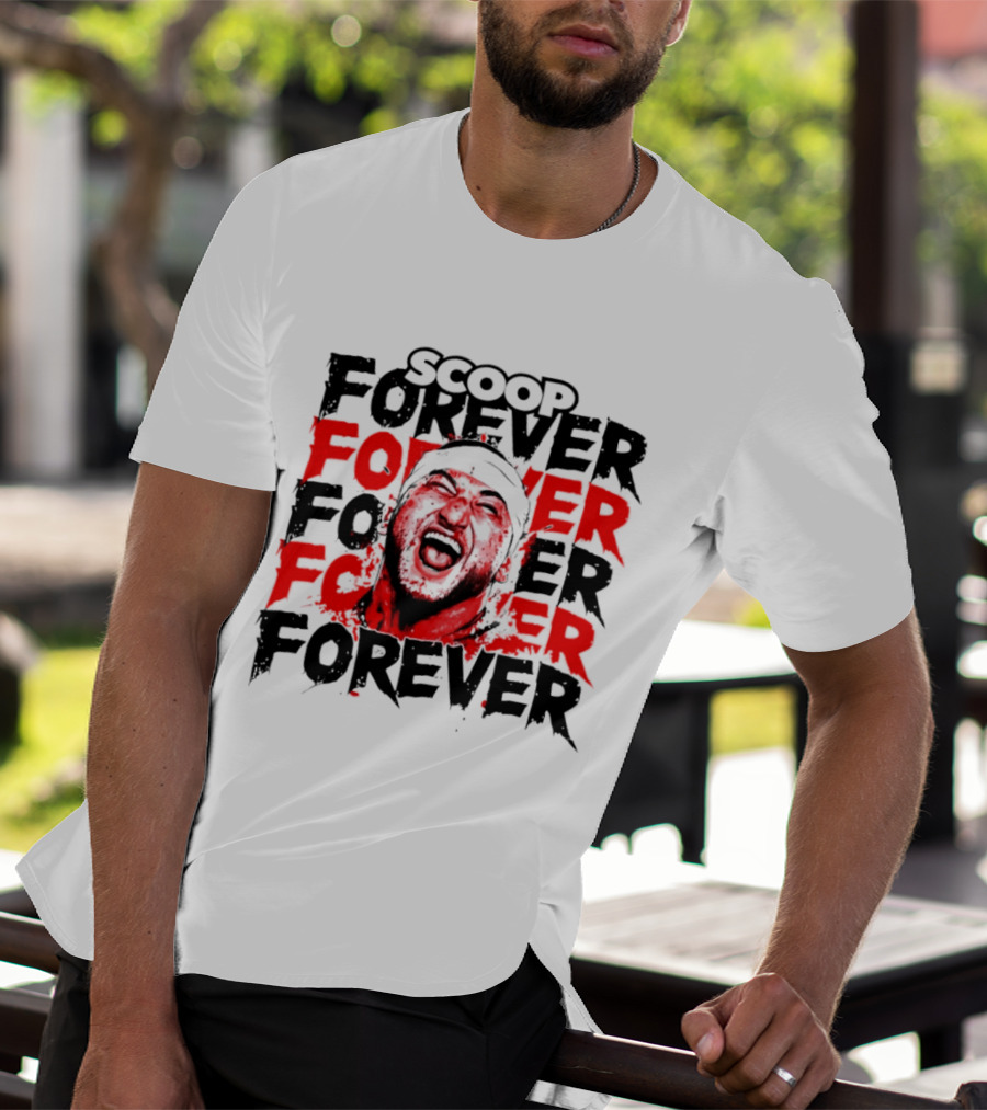 Scoop Forever Forever Text With Energetic Face T-Shirt