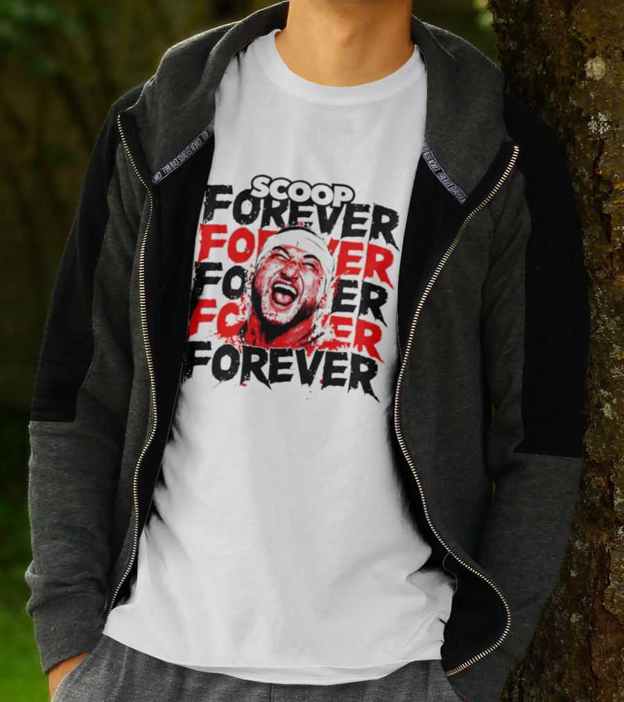 Scoop Forever Forever Text With Energetic Face T-Shirt