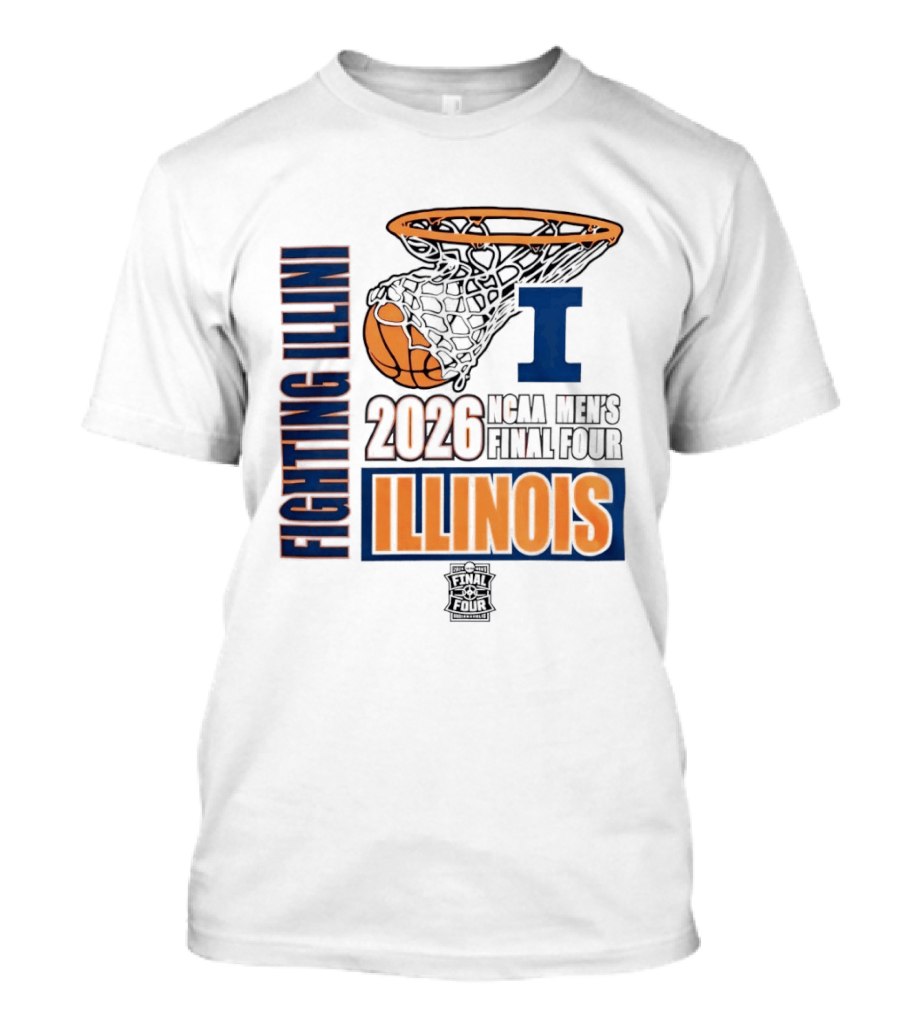 Fighting Illini 2026 NCAA Men's Final Four Illinois Basketball Net T-Shirt