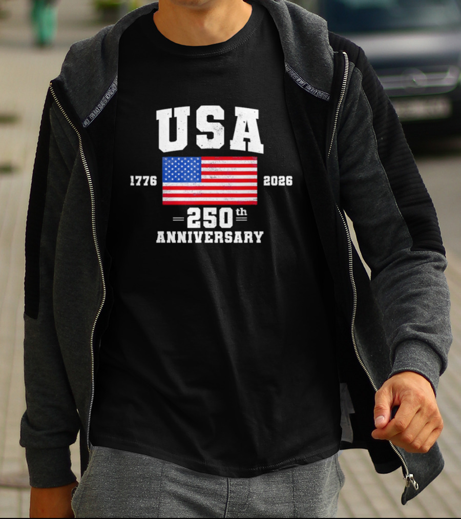 USA 1776 2026 American Flag Patriotic 250th Anniversary Celebration T-Shirt