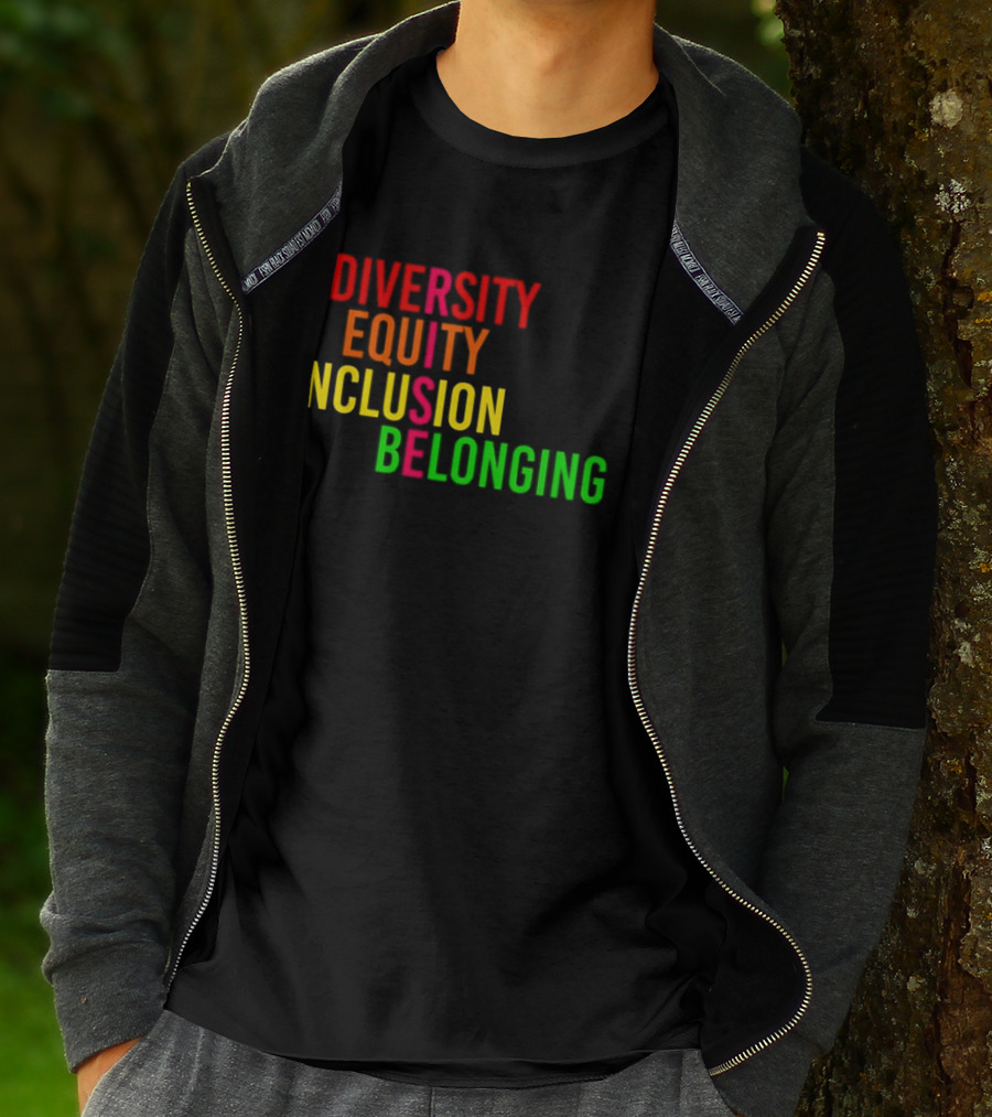 Diversity Equity Inclusion Belonging Rise Empowerment T-Shirt